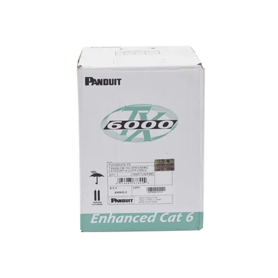Bobina de Cable UTP 305 Metros (1000 Pies) de Cobre, TX6000™ PanNet, Reelex, Gris Internacional, Categoría 6 Mejorado (23 AWG), PVC (CM), de 4 Pares