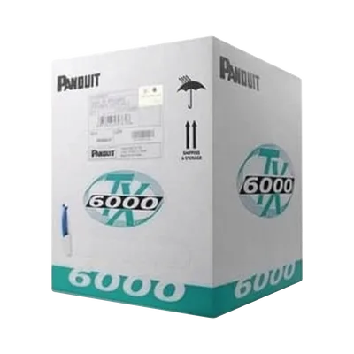 Bobina de Cable UTP 305 m. de Cobre, TX6000™ PanNet, Reelex, Blanco, Categoría 6 Mejorado (23 AWG), PVC (CMR, Riser), de 4 pares